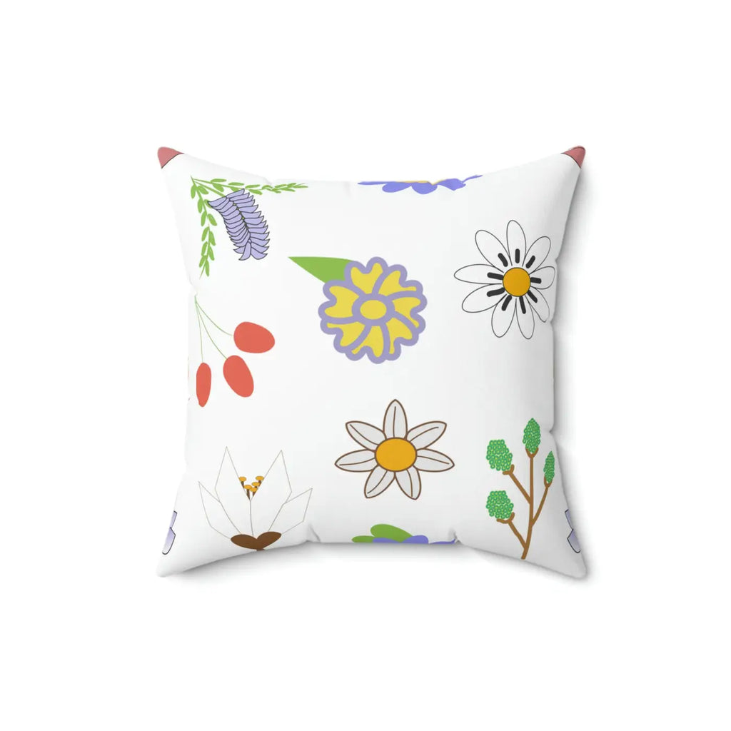 Floral Throw Pillow - Polyester Square Design - DipaliZ