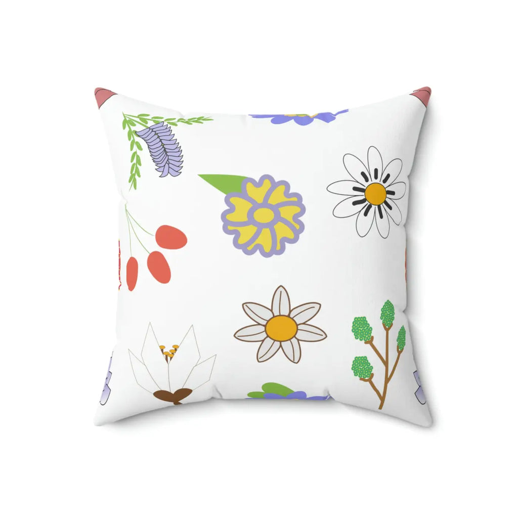 Floral Throw Pillow - Polyester Square Design - DipaliZ