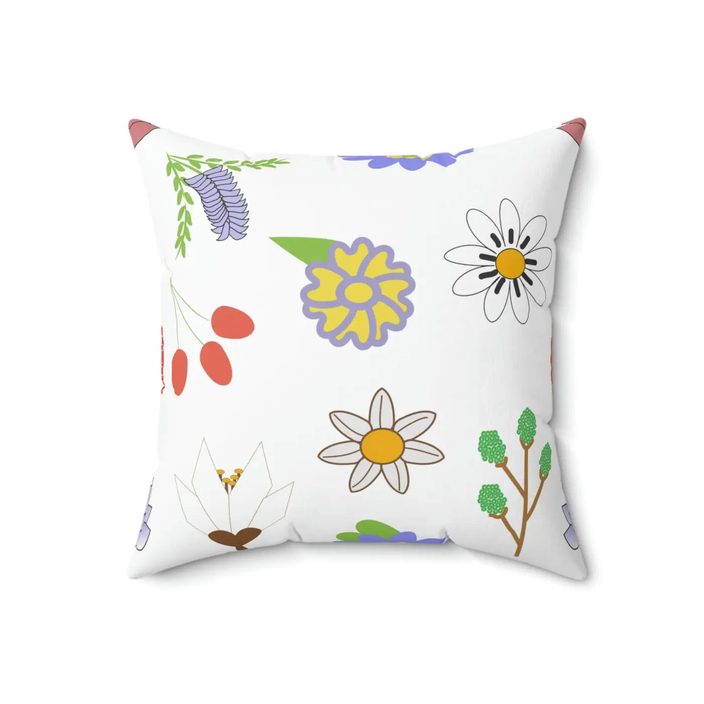 Floral Throw Pillow - Polyester Square Design - DipaliZ