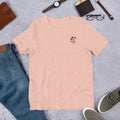 Flower Embroidered Unisex T Shirt - Cotton Comfort - DipaliZ