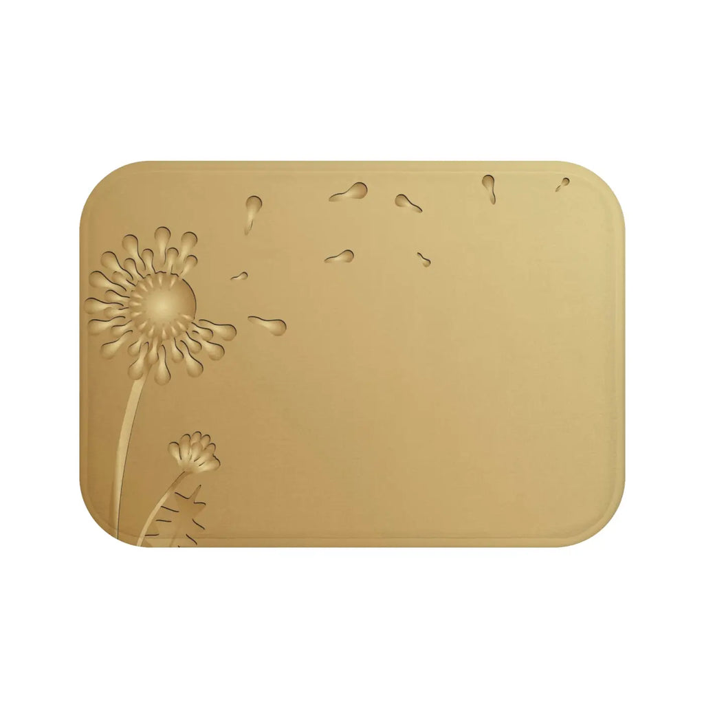 Bath Mat - Golden Dandelions Anti-Slip Design - DipaliZ