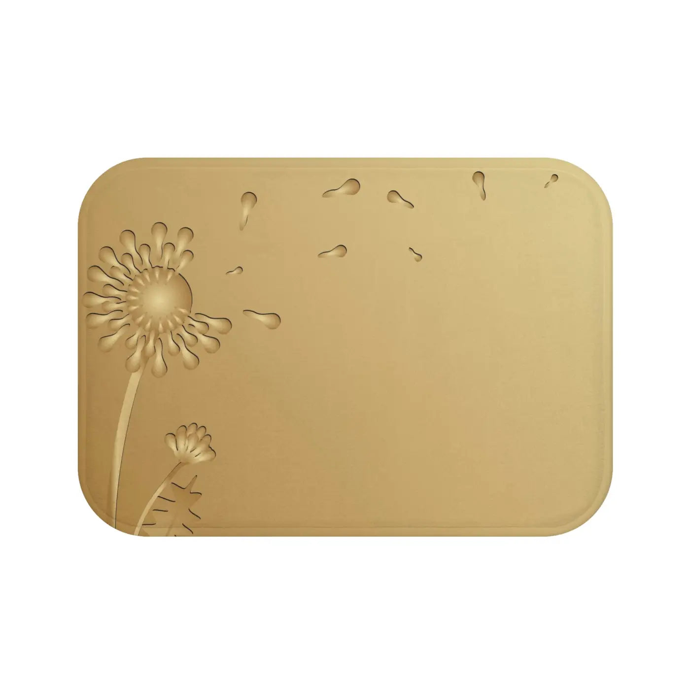 Bath Mat - Golden Dandelions Anti-Slip Design - DipaliZ