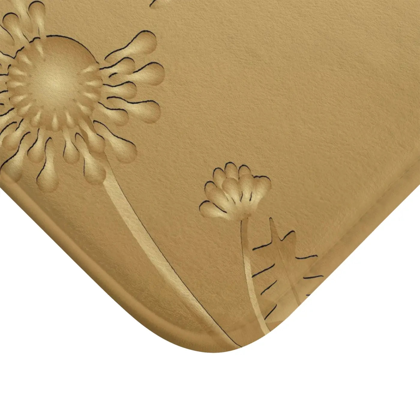 Bath Mat - Golden Dandelions Anti-Slip Design - DipaliZ