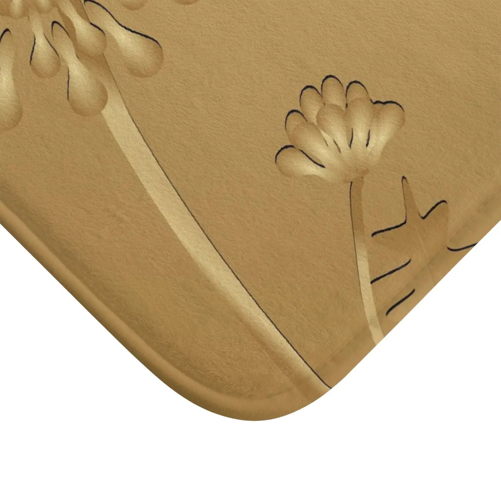 Bath Mat - Golden Dandelions Anti-Slip Design - DipaliZ