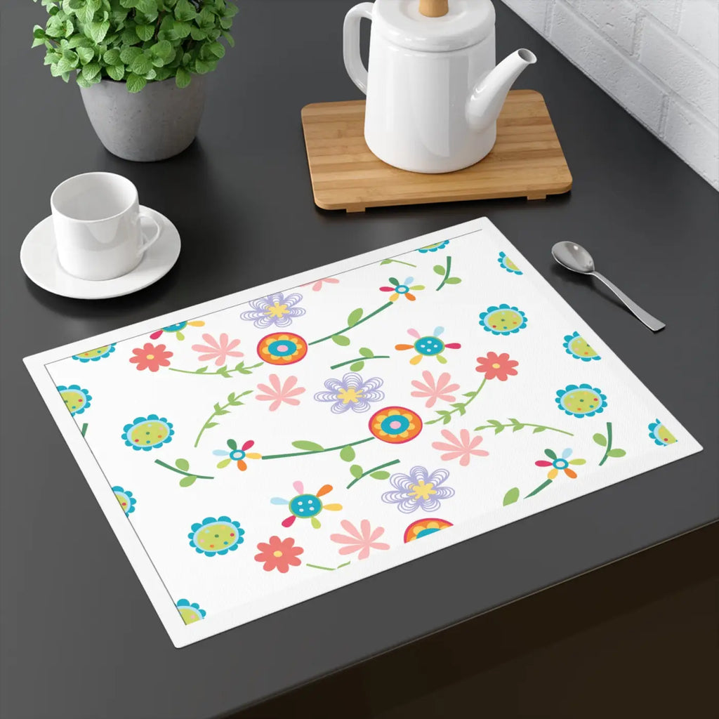 Flowers Placemat - Eco-Friendly Gifts for Vibrant Dining - DipaliZ