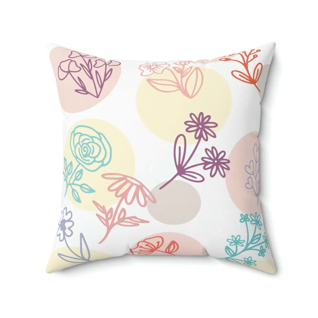 Vibrant Polyester Square Pillow - Cozy Colorful Comfort - DipaliZ