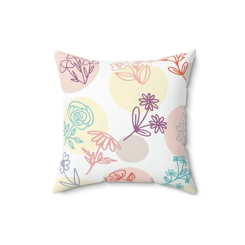 Vibrant Polyester Square Pillow - Cozy Colorful Comfort - DipaliZ