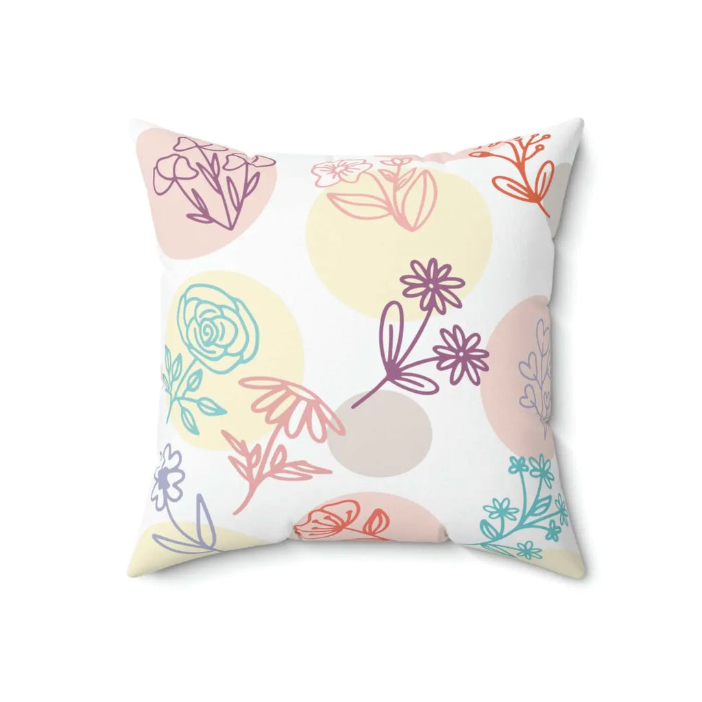 Vibrant Polyester Square Pillow - Cozy Colorful Comfort - DipaliZ