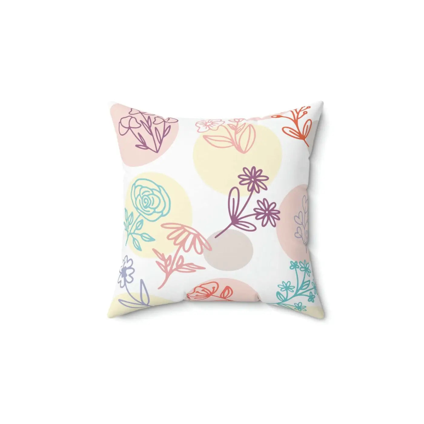 Vibrant Polyester Square Pillow - Cozy Colorful Comfort - DipaliZ