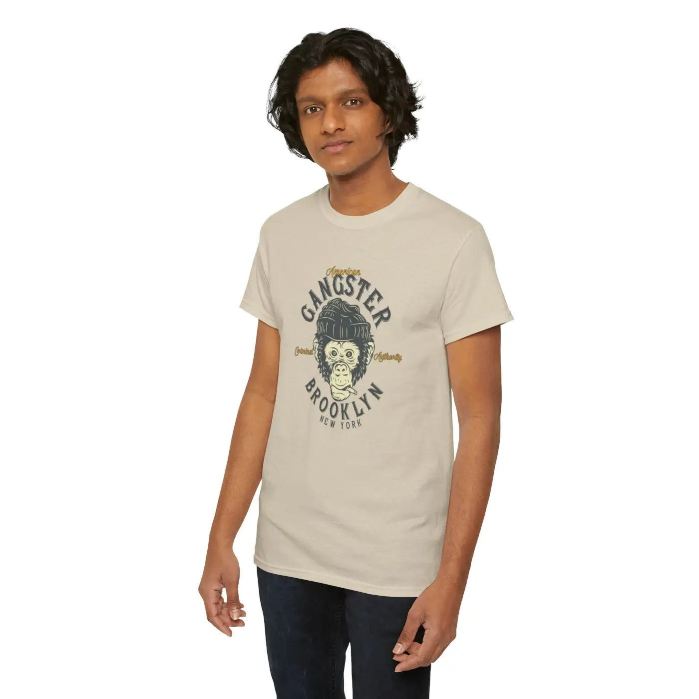 Gangster Brooklyn Monkey T-Shirt - Unisex Heavy Cotton - DipaliZ