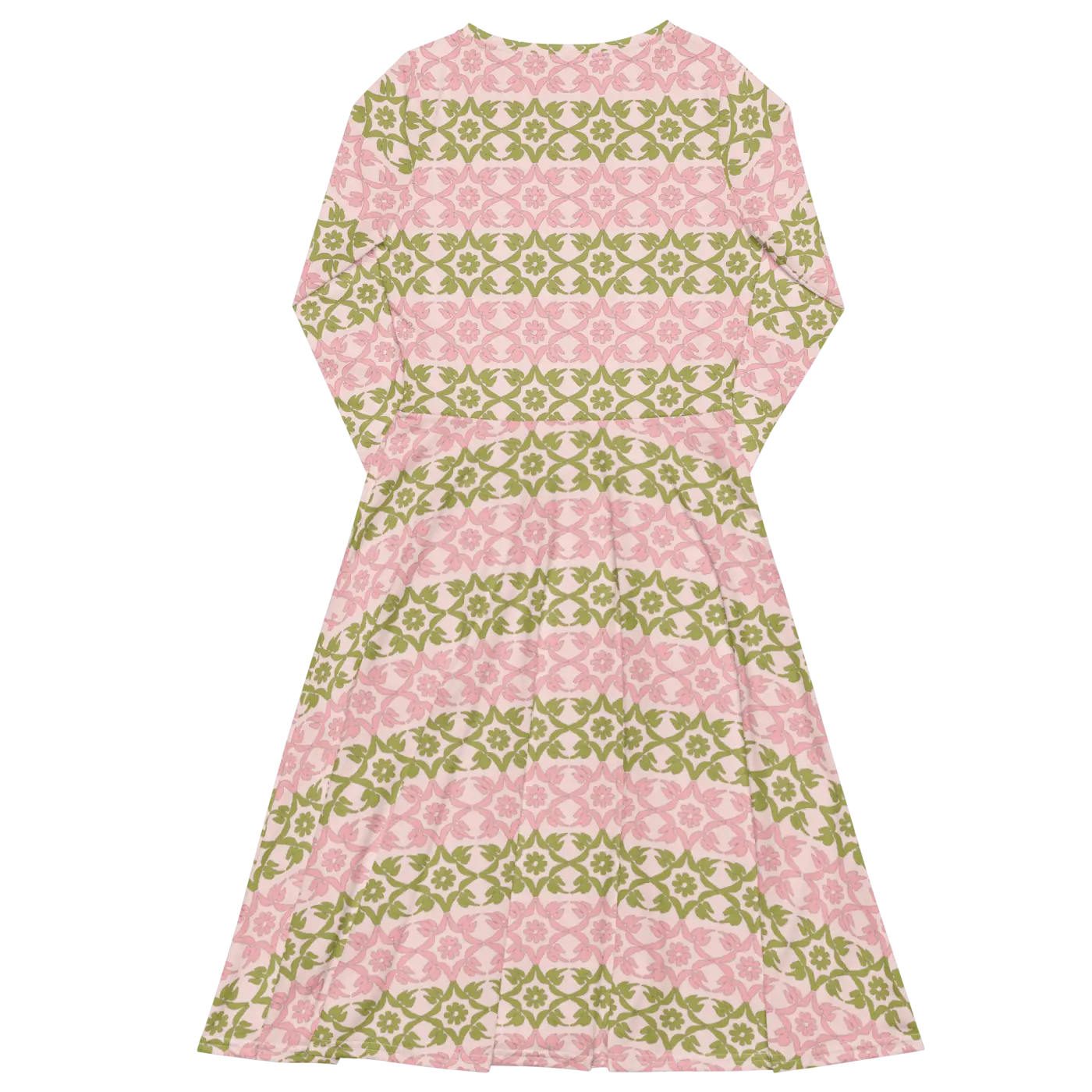 Long Sleeve Midi Dress - Playful and Sophisticated - DipaliZ