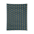 Cozy Comforter - Golden Geometrical Pattern on Blue - DipaliZ