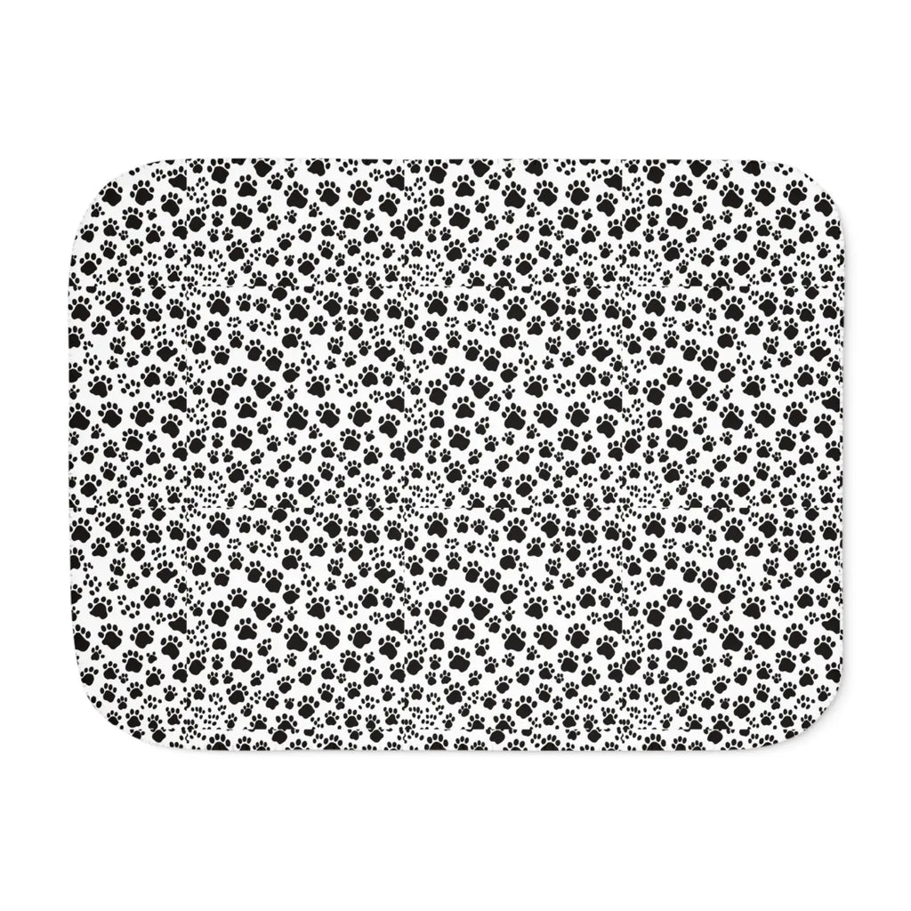 Paw Print Sherpa Blanket - Two Colors Available - DipaliZ