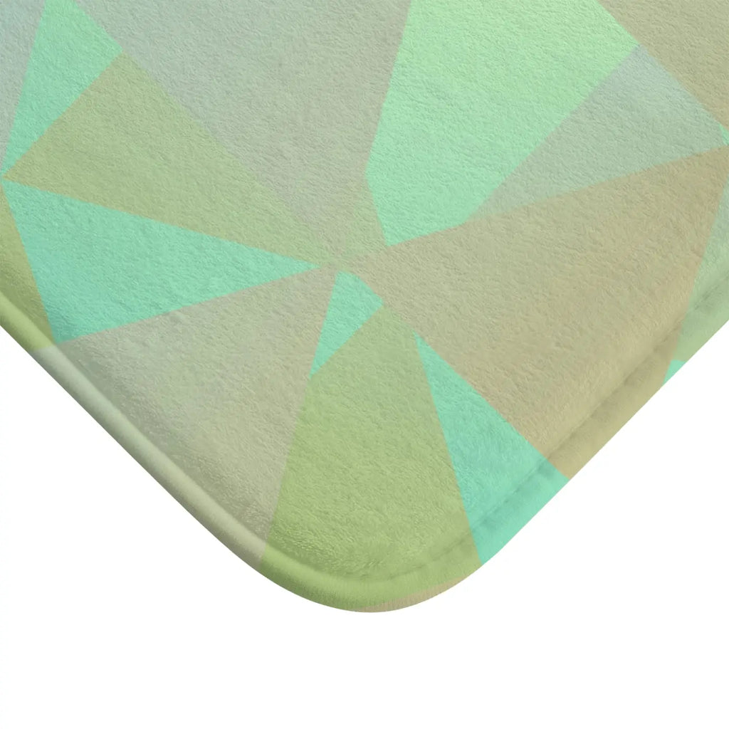 Green Abstract Bath Mat - Stylish Comfort Design - DipaliZ