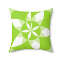 Green Abstract Pattern Polyester Square Pillow - DipaliZ