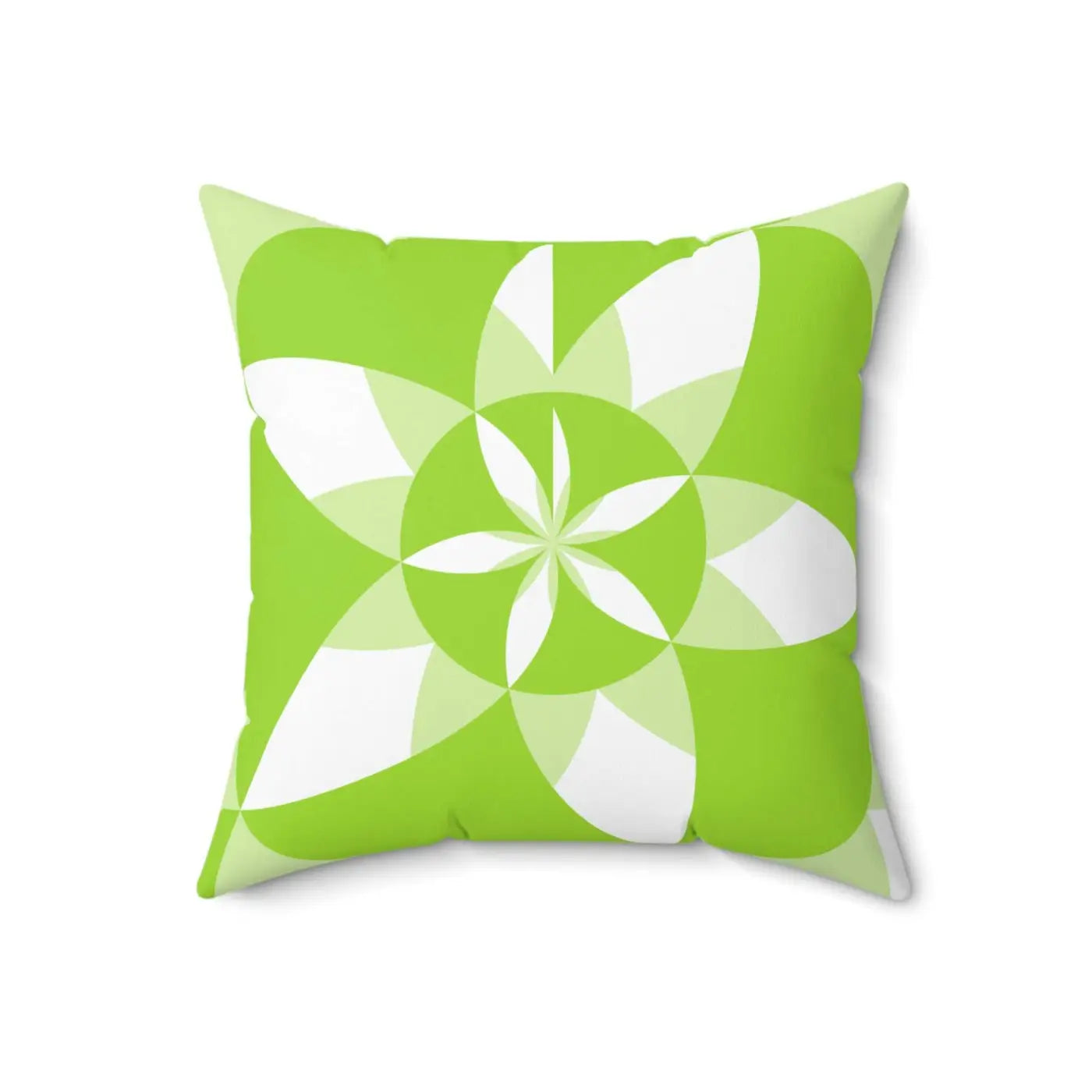 Green Abstract Pattern Polyester Square Pillow - DipaliZ