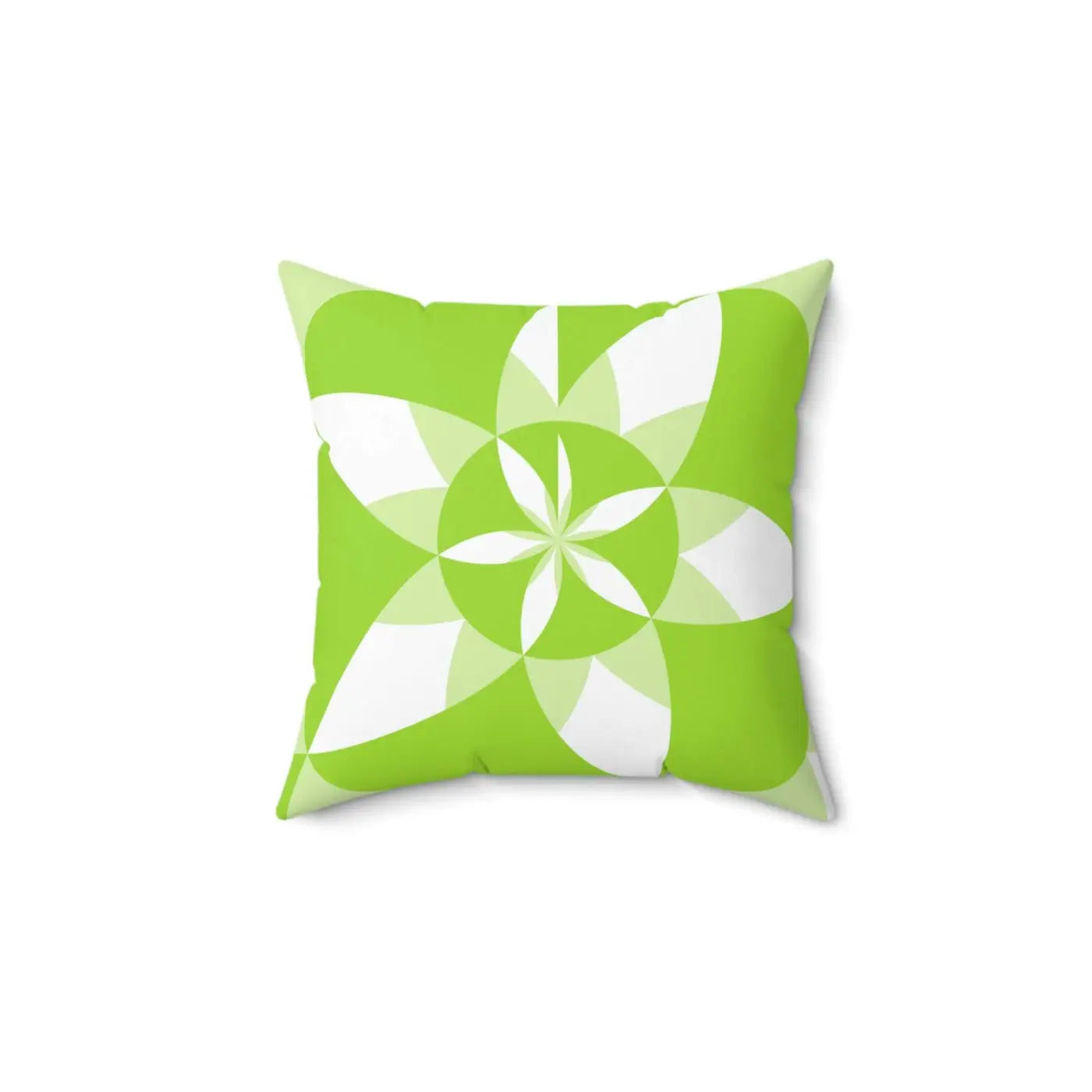 Green Abstract Pattern Polyester Square Pillow - DipaliZ