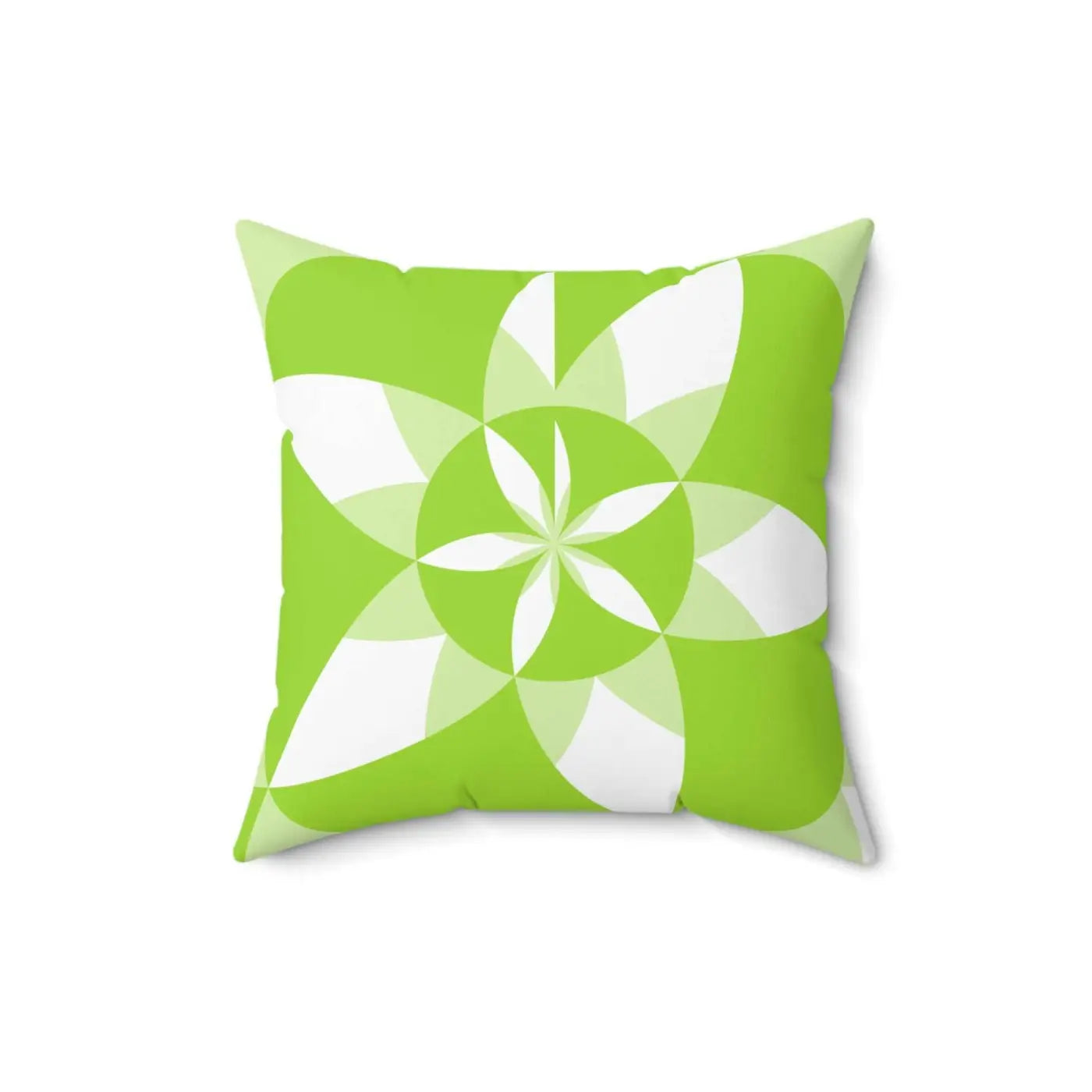 Green Abstract Pattern Polyester Square Pillow - DipaliZ
