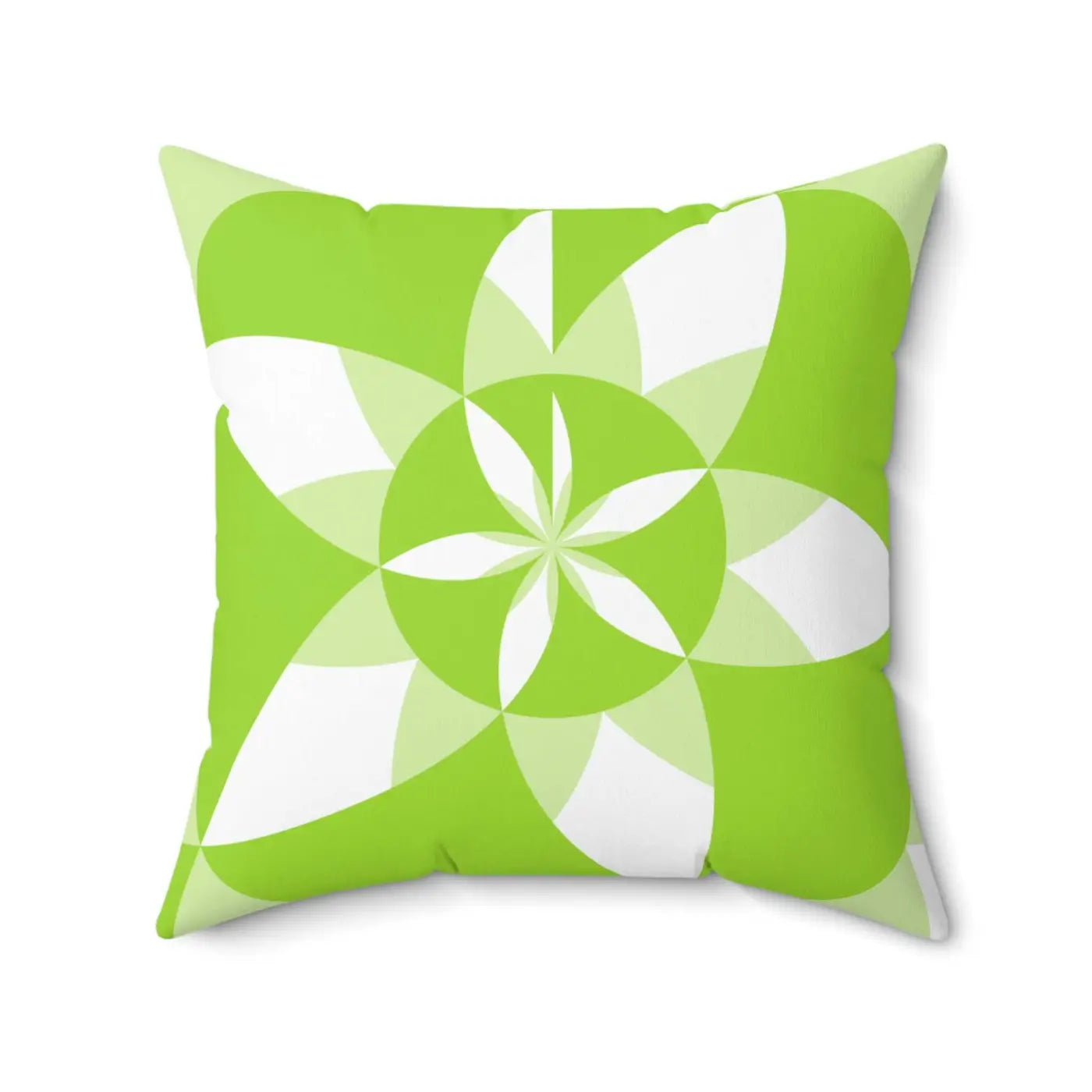 Green Abstract Pattern Polyester Square Pillow - DipaliZ