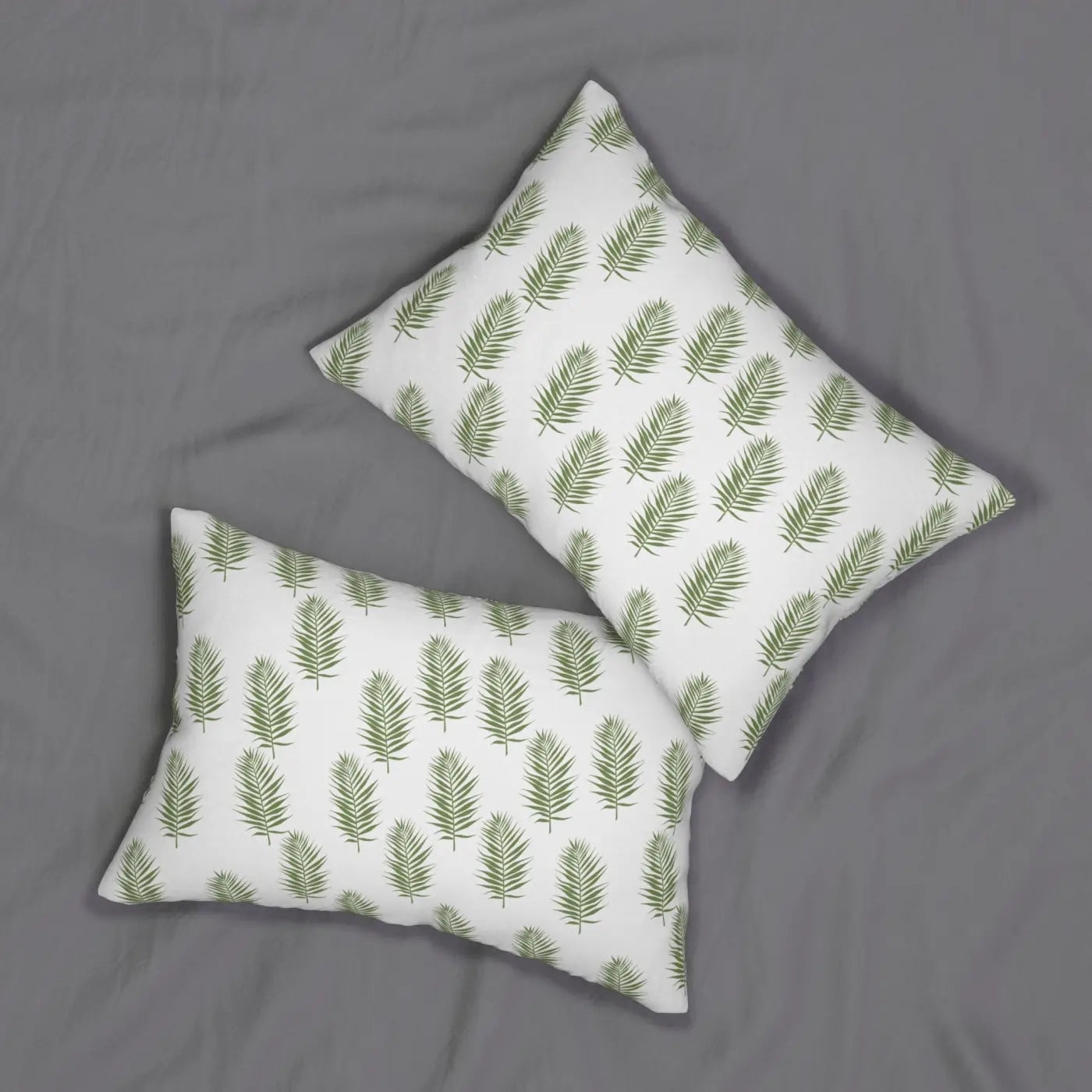 Green Leaves Polyester Lumbar Pillow - Eco-Friendly Gifts - DipaliZ