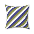 Purple Striped Polyester Square Pillow - Bold Home Decor - DipaliZ