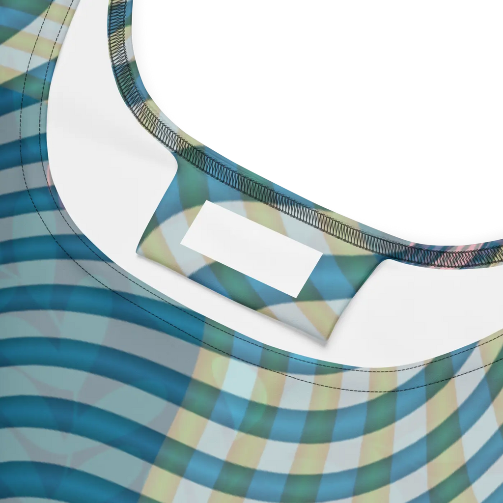 Green Wavy Skater Dress - Leafy Print Design - DipaliZ
