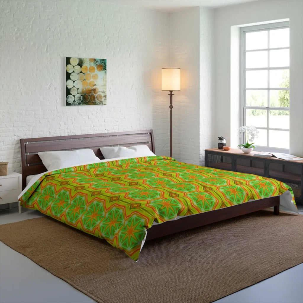 Yellow Geometrical Pattern Bedding Set - Modern Vibrance - DipaliZ