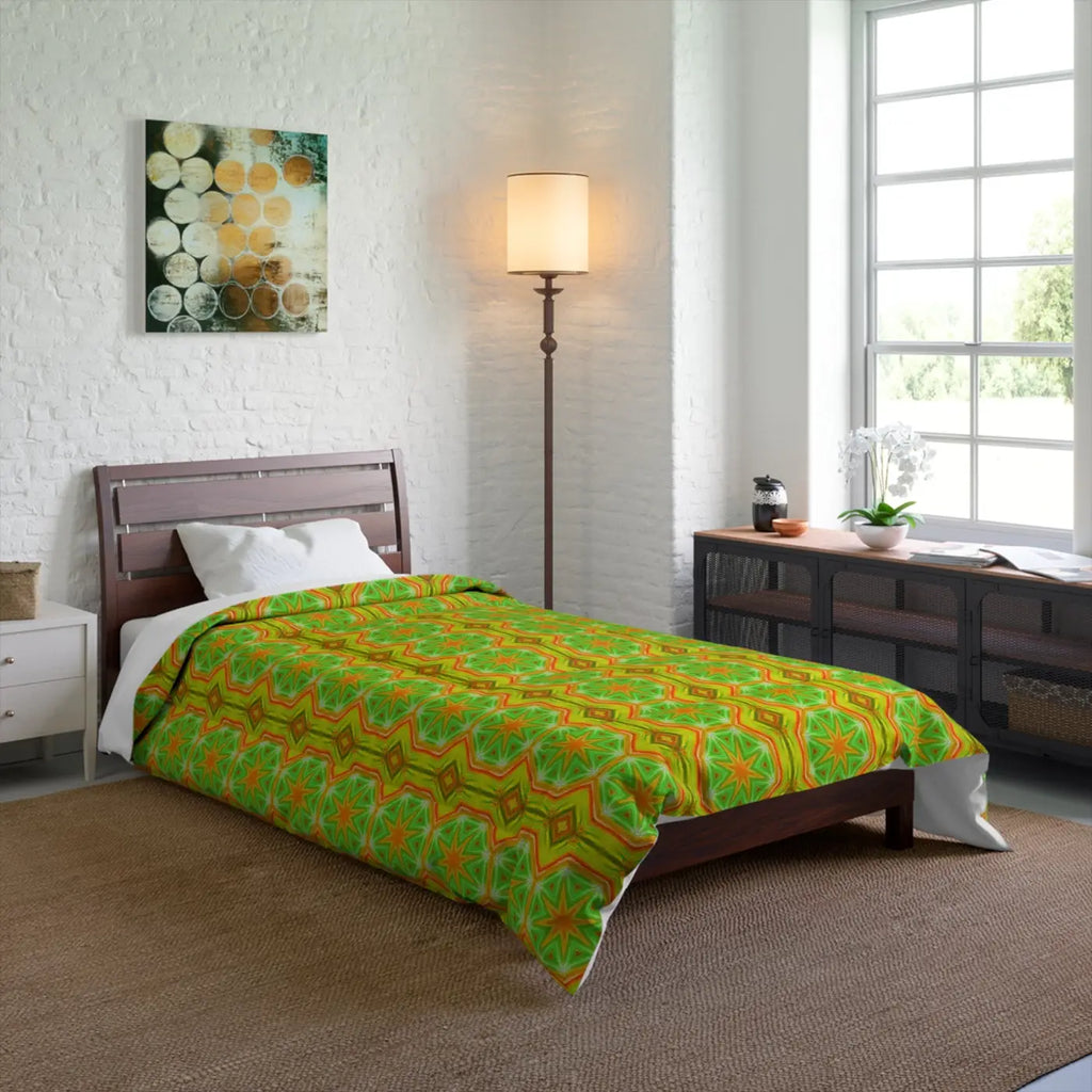 Yellow Geometrical Pattern Bedding Set - Modern Vibrance - DipaliZ
