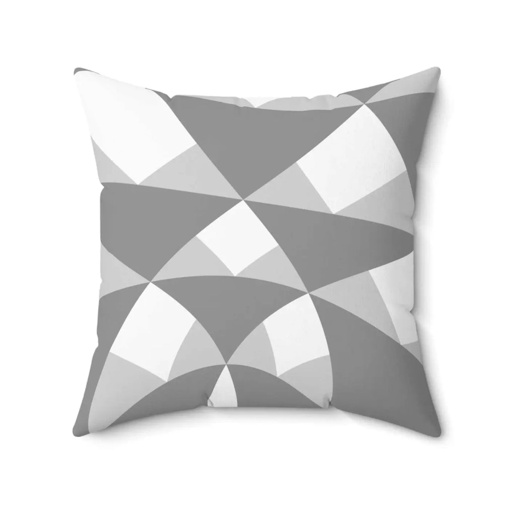 Grey Abstract Polyester Square Pillow - Modern Home Decor - DipaliZ
