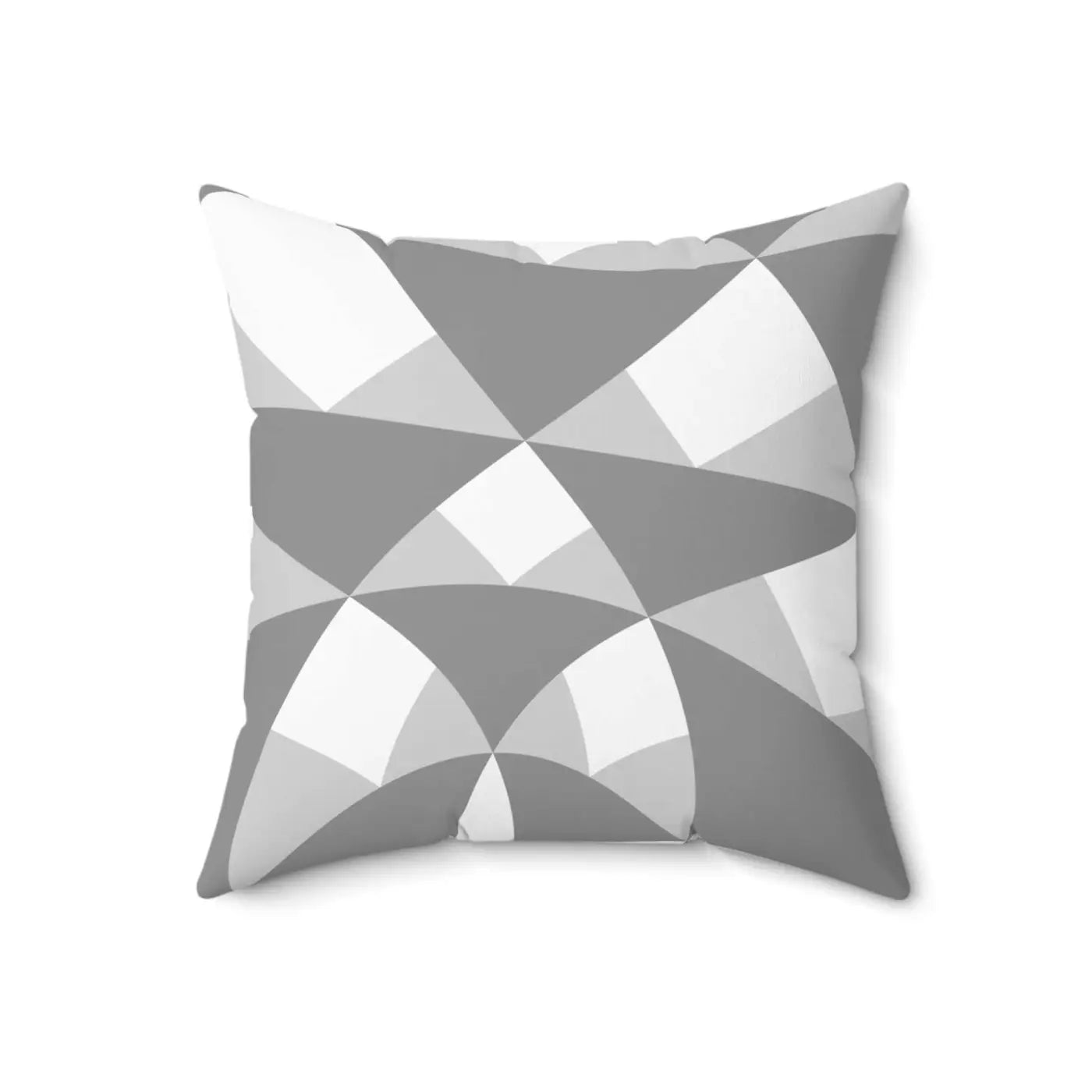 Grey Abstract Polyester Square Pillow - Modern Home Decor - DipaliZ