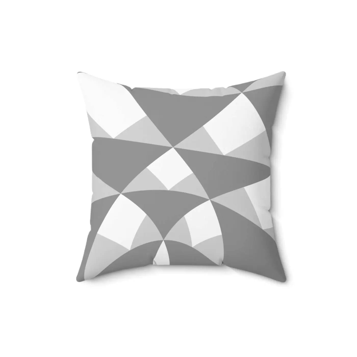 Grey Abstract Polyester Square Pillow - Modern Home Decor - DipaliZ