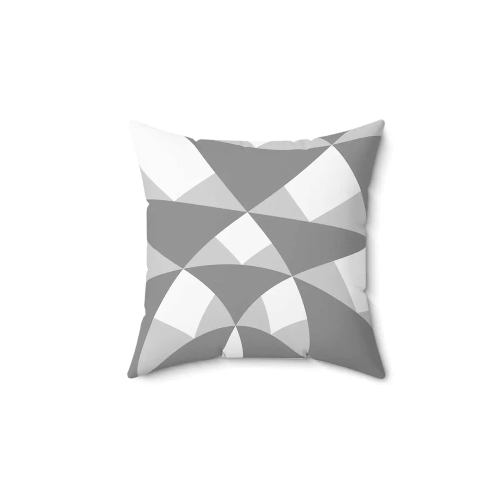 Grey Abstract Polyester Square Pillow - Modern Home Decor - DipaliZ