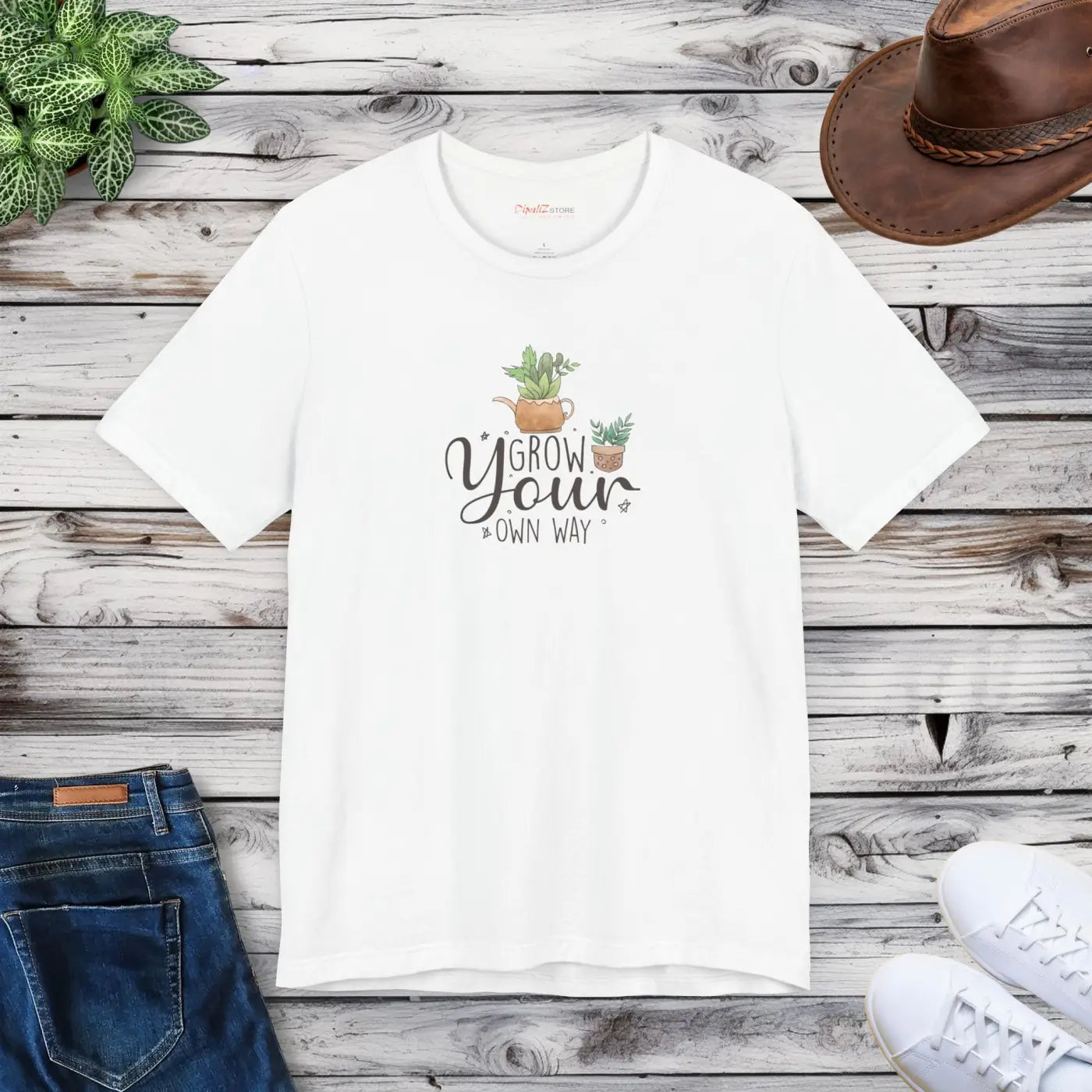 Grow Your Own Way T-Shirt - Unisex Eco-Friendly Gift - DipaliZ