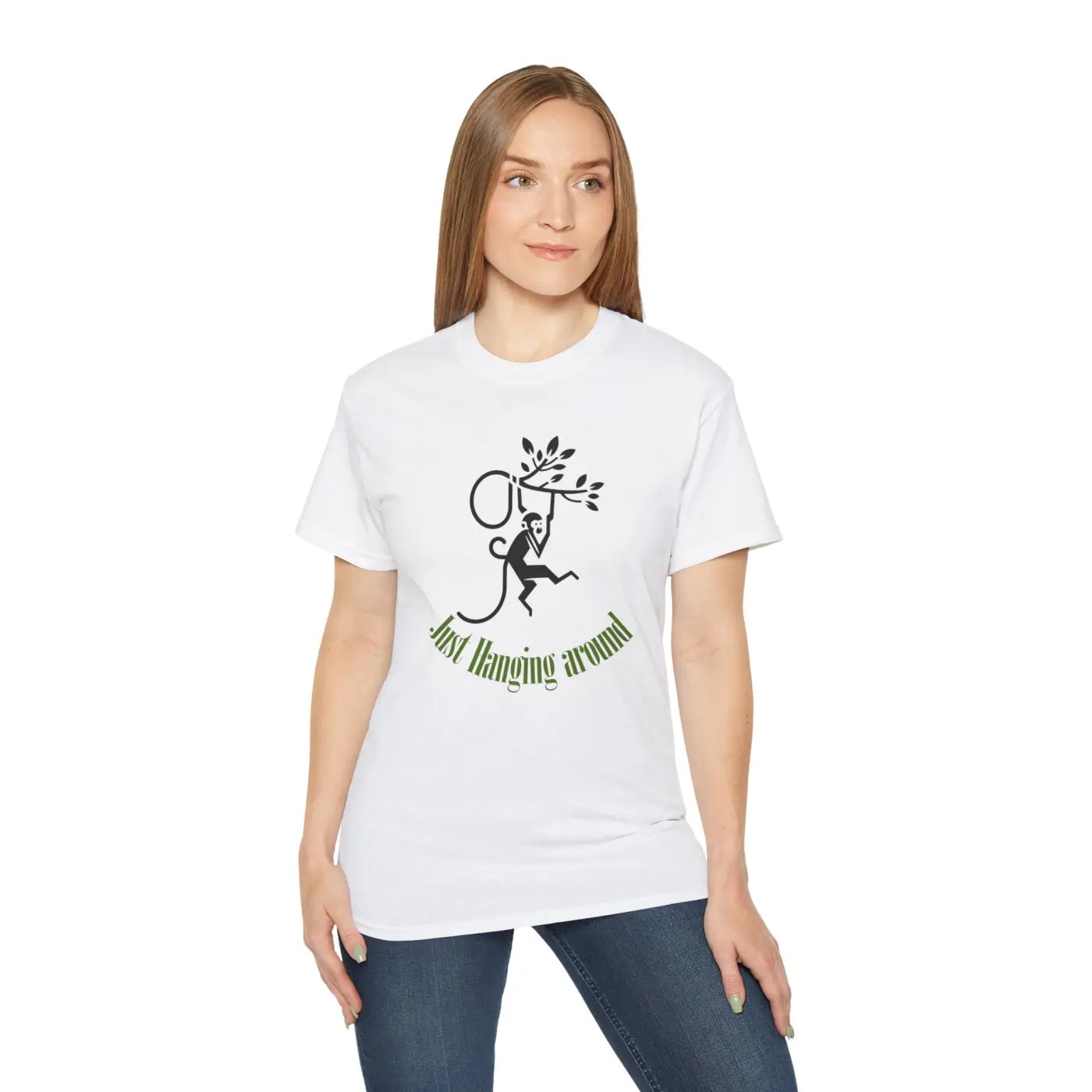 Just Hanging Around Monkey T-Shirt - Ultra Soft Comfort - DipaliZ