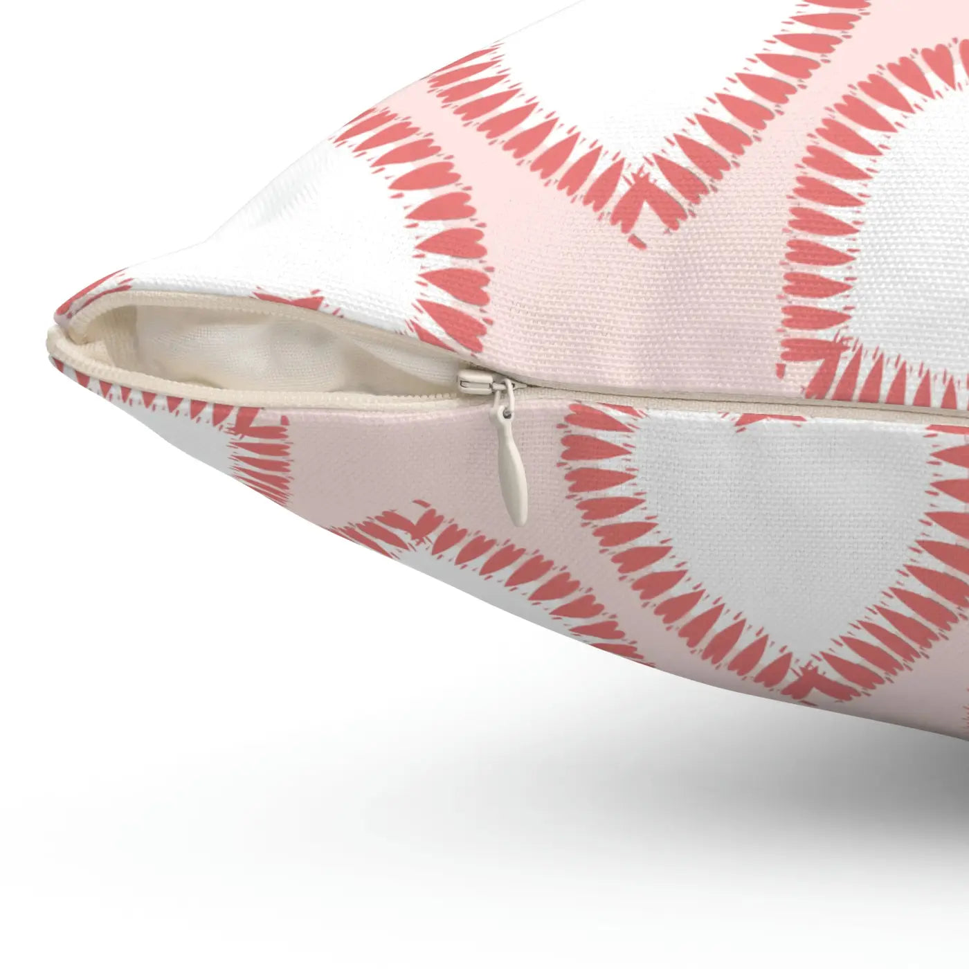 Hearts Print Polyester Square Pillow - Valentine's Day - DipaliZ