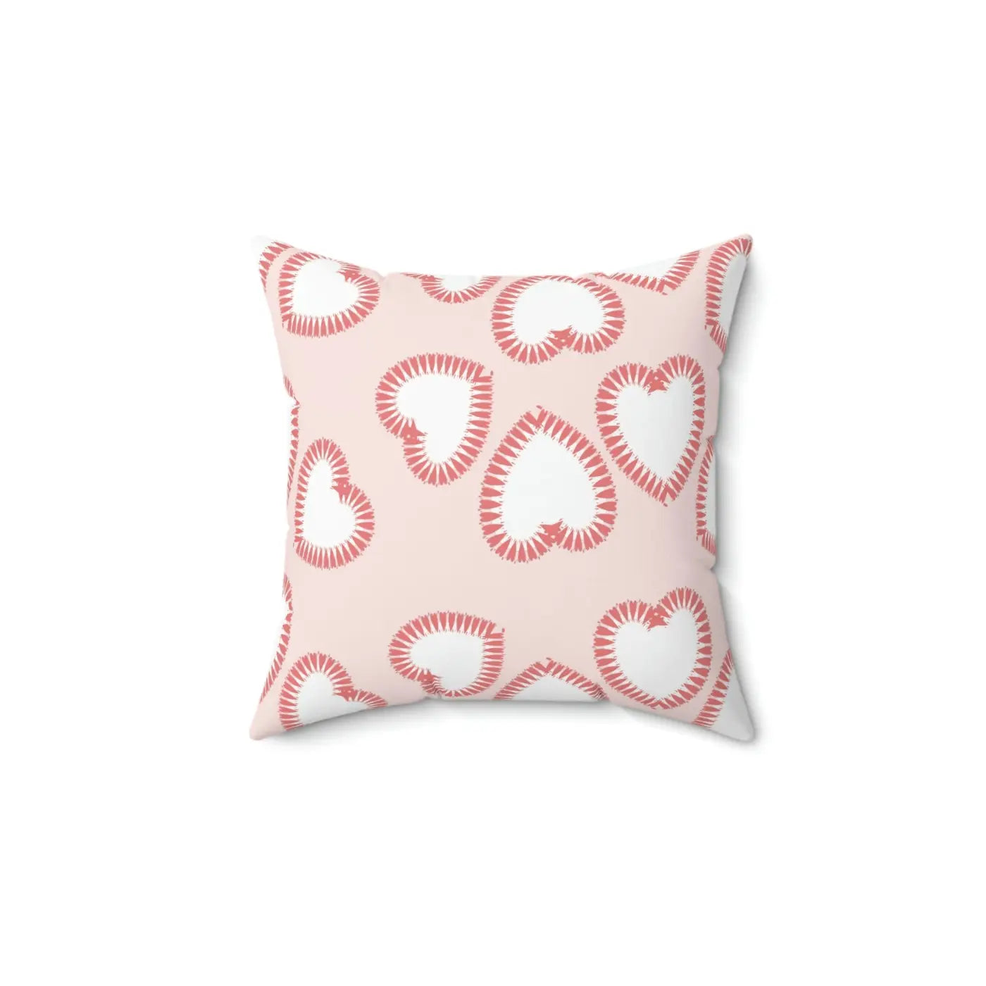 Hearts Print Polyester Square Pillow - Valentine's Day - DipaliZ