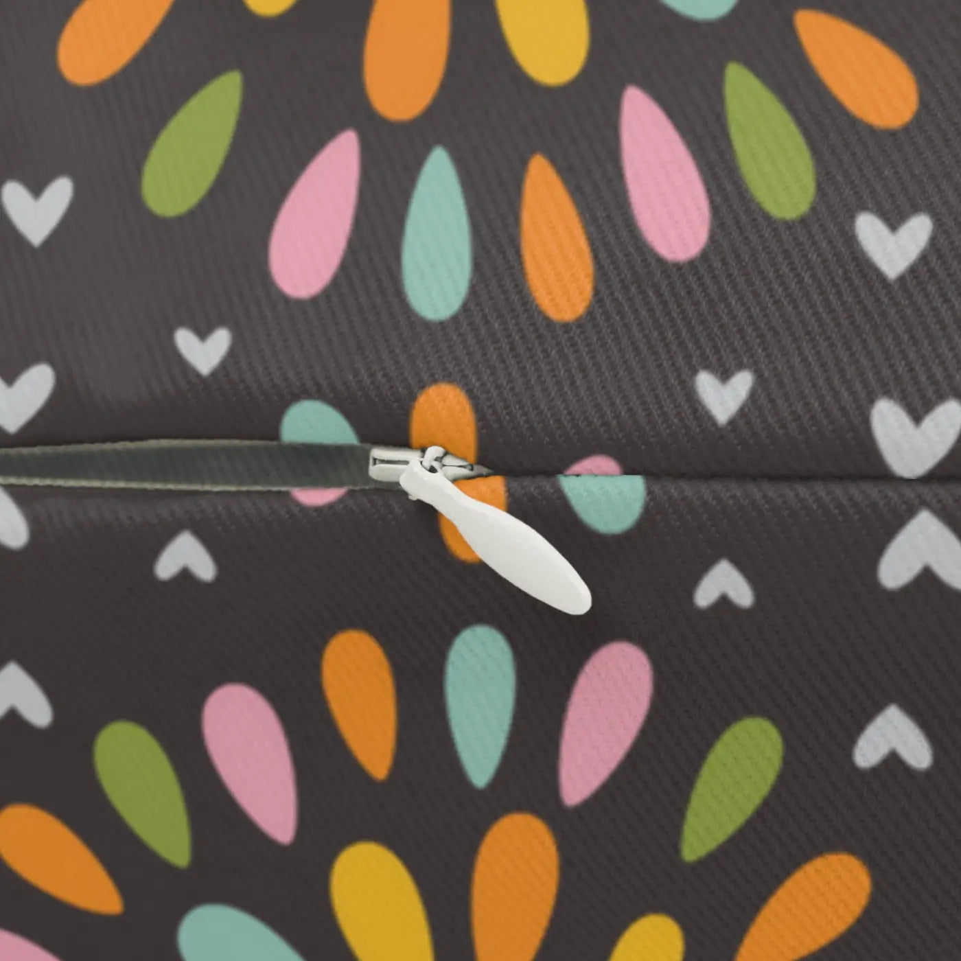 Hearts Polyester Lumbar Pillow - Spun Polyester - DipaliZ