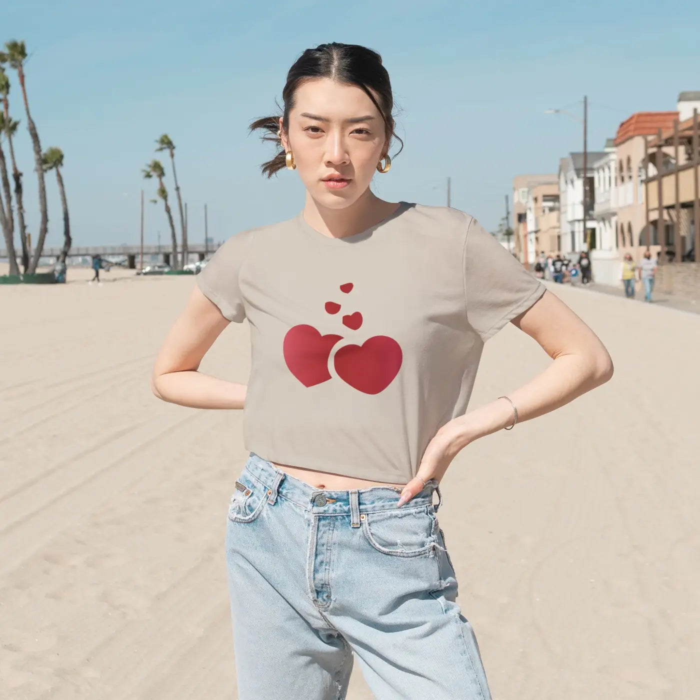Flowy Cropped Tee - Effortless Everyday Style - DipaliZ