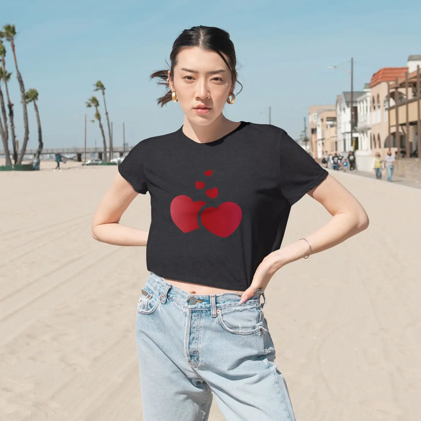 Flowy Cropped Tee - Effortless Everyday Style - DipaliZ