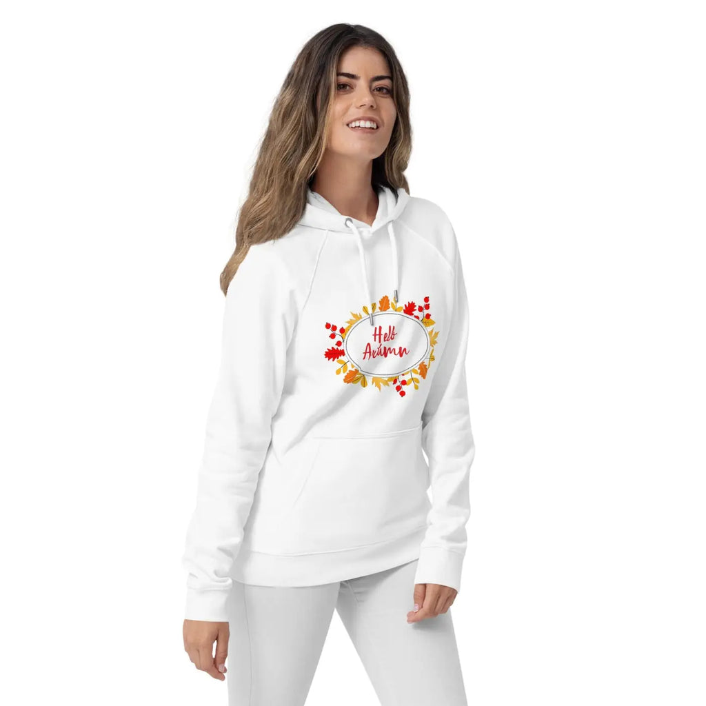 Unisex Eco Raglan Hoodie - Hello Autumn Comfort - DipaliZ