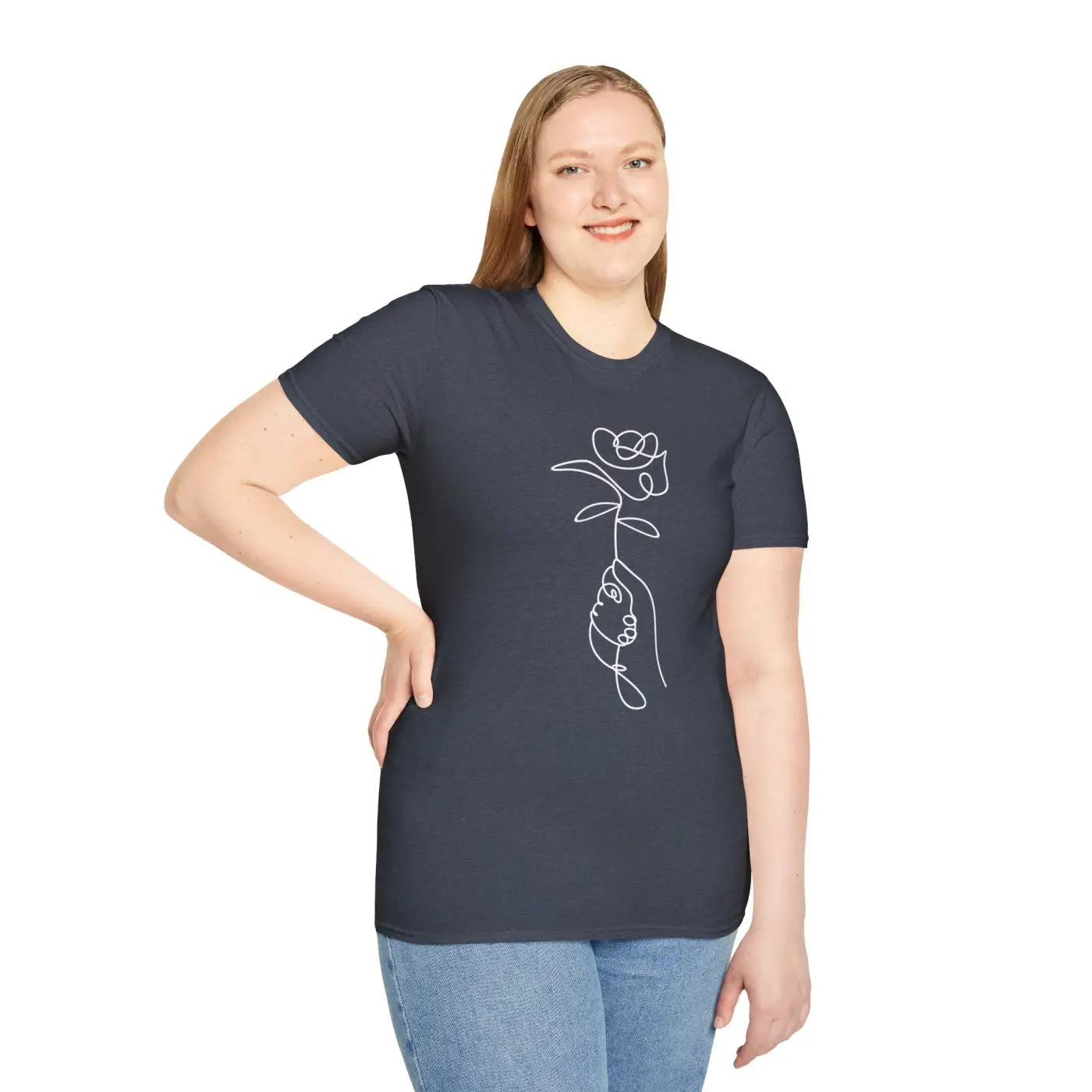 Graphic Rose T-Shirt - Bold Flower Design - DipaliZ