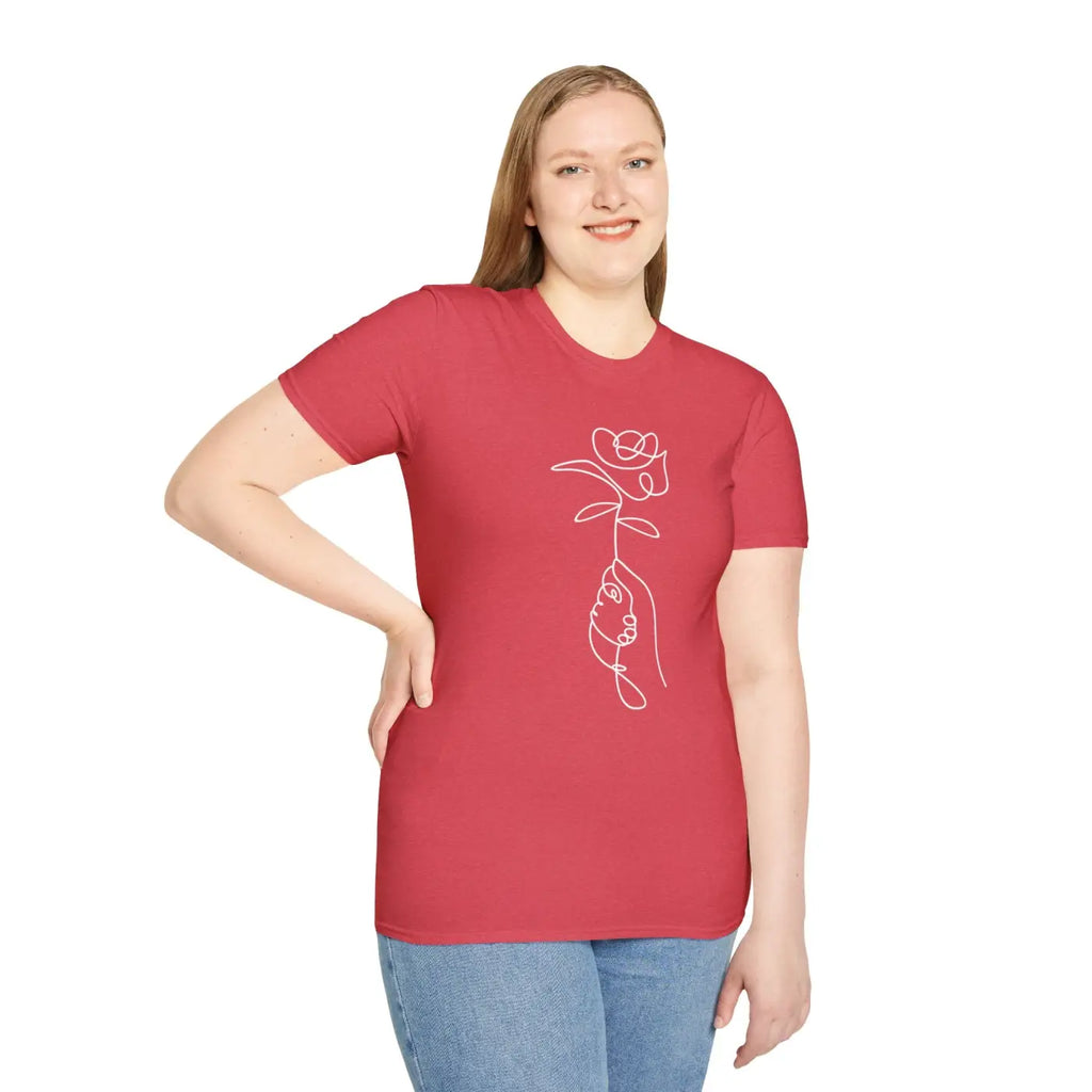 Graphic Rose T-Shirt - Bold Flower Design - DipaliZ