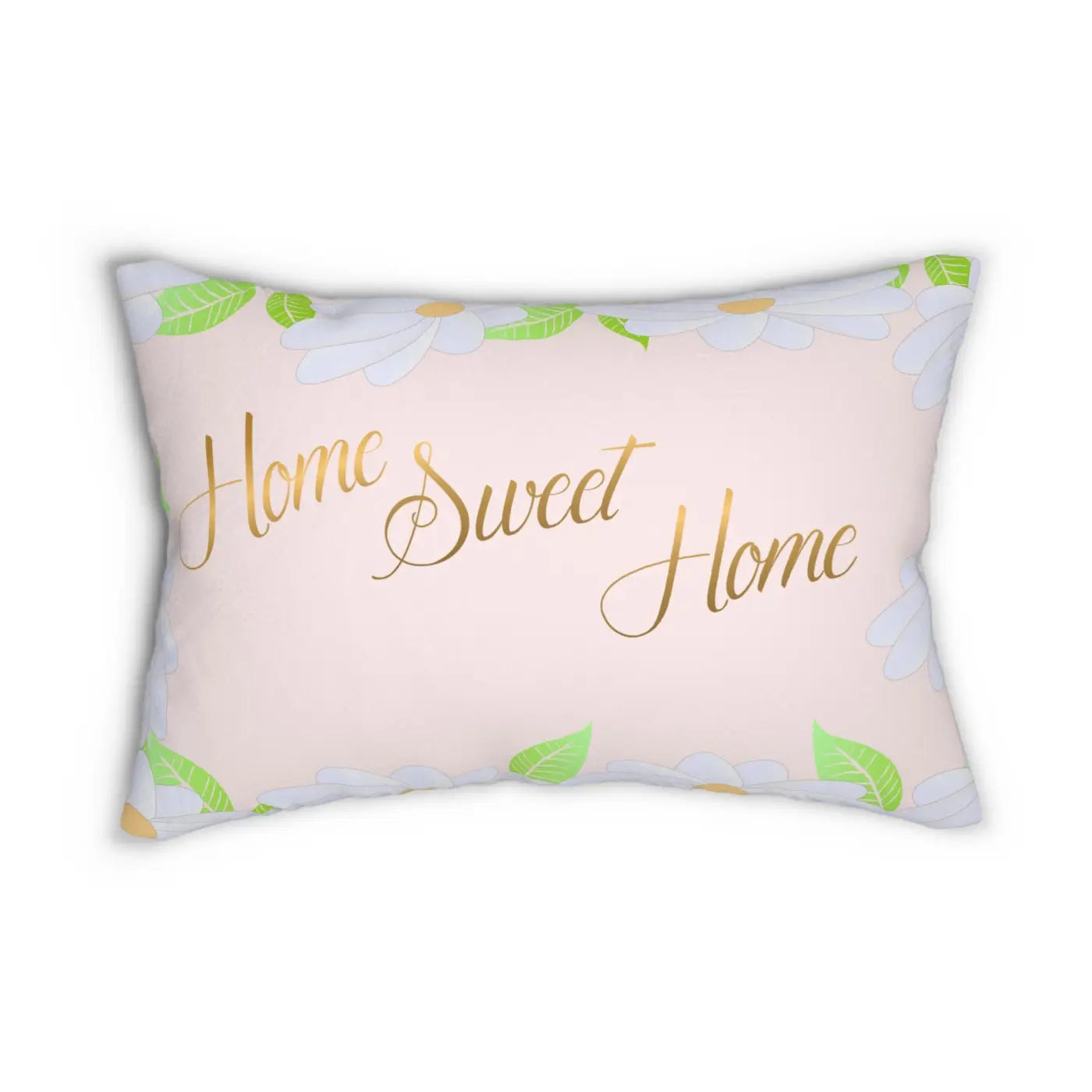 Home Sweet Home Polyester Lumbar Pillow - Spun Polyester - DipaliZ
