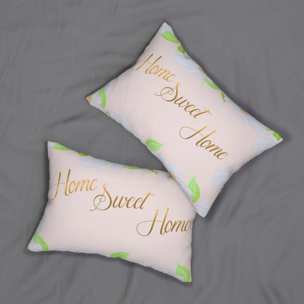 Home Sweet Home Polyester Lumbar Pillow - Spun Polyester - DipaliZ