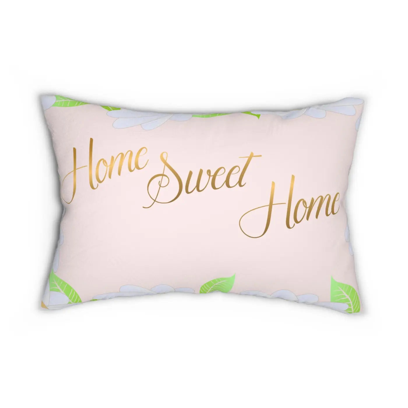 Home Sweet Home Polyester Lumbar Pillow - Spun Polyester - DipaliZ