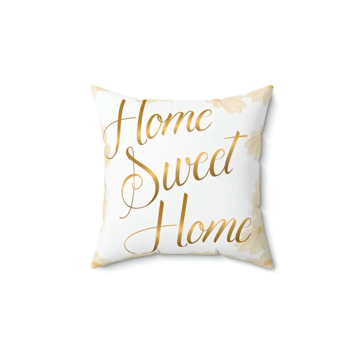 Home Sweet Home Spun Polyester Square Pillow - Cozy Decor - DipaliZ