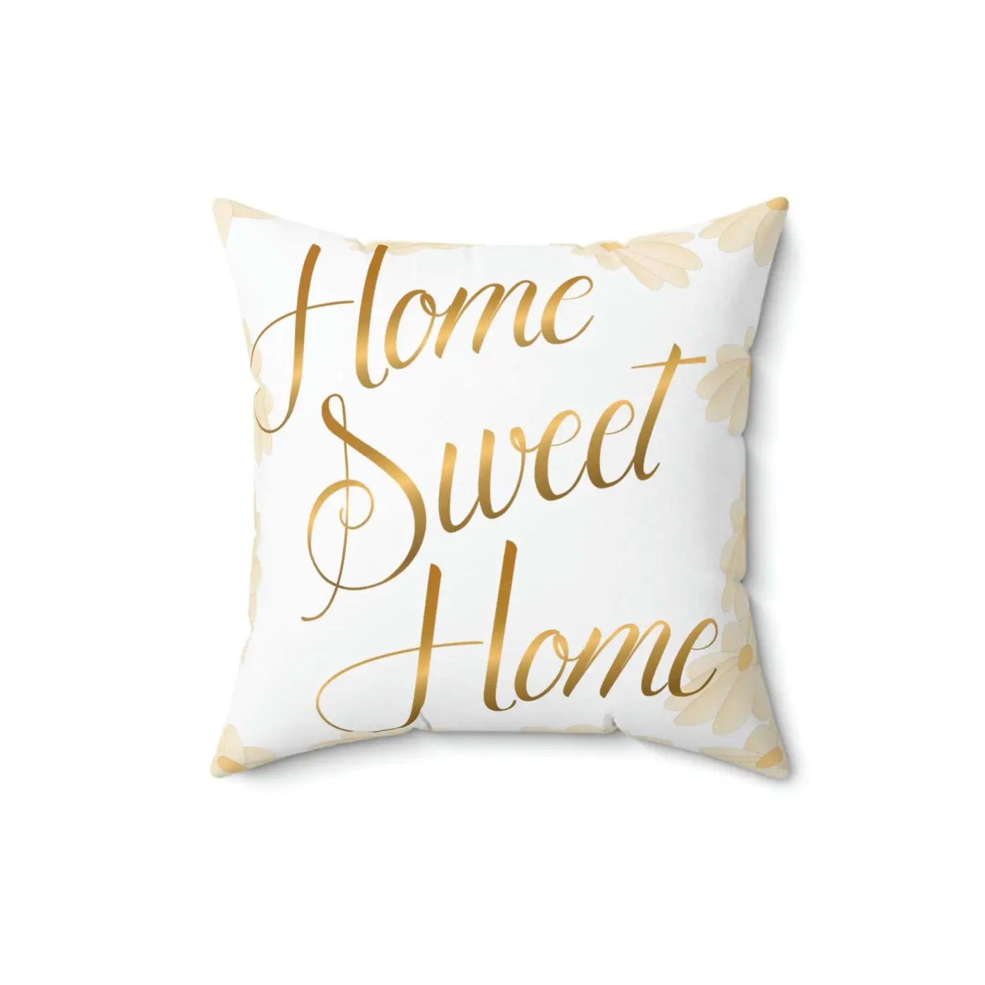 Home Sweet Home Spun Polyester Square Pillow - Cozy Decor - DipaliZ