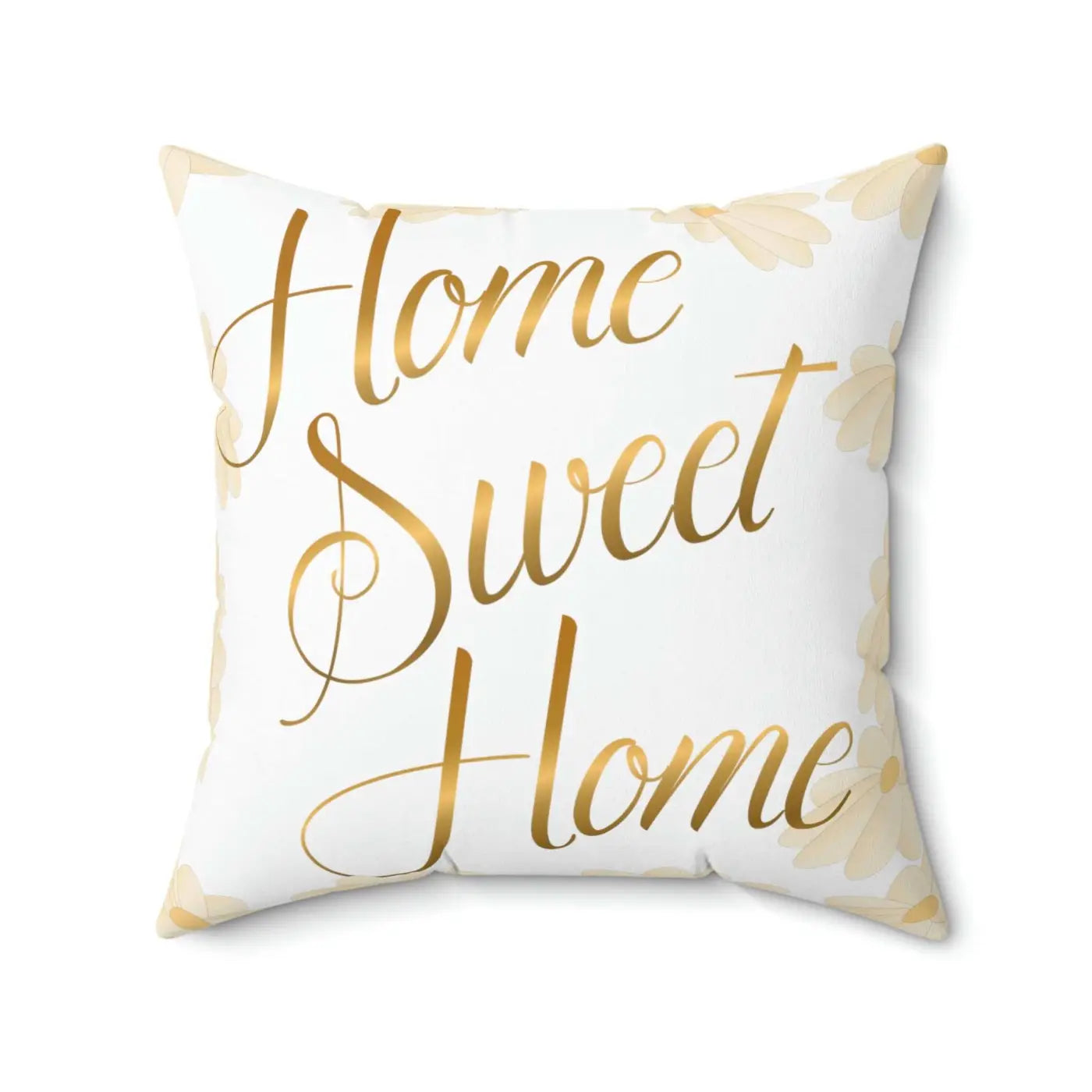 Home Sweet Home Spun Polyester Square Pillow - Cozy Decor - DipaliZ