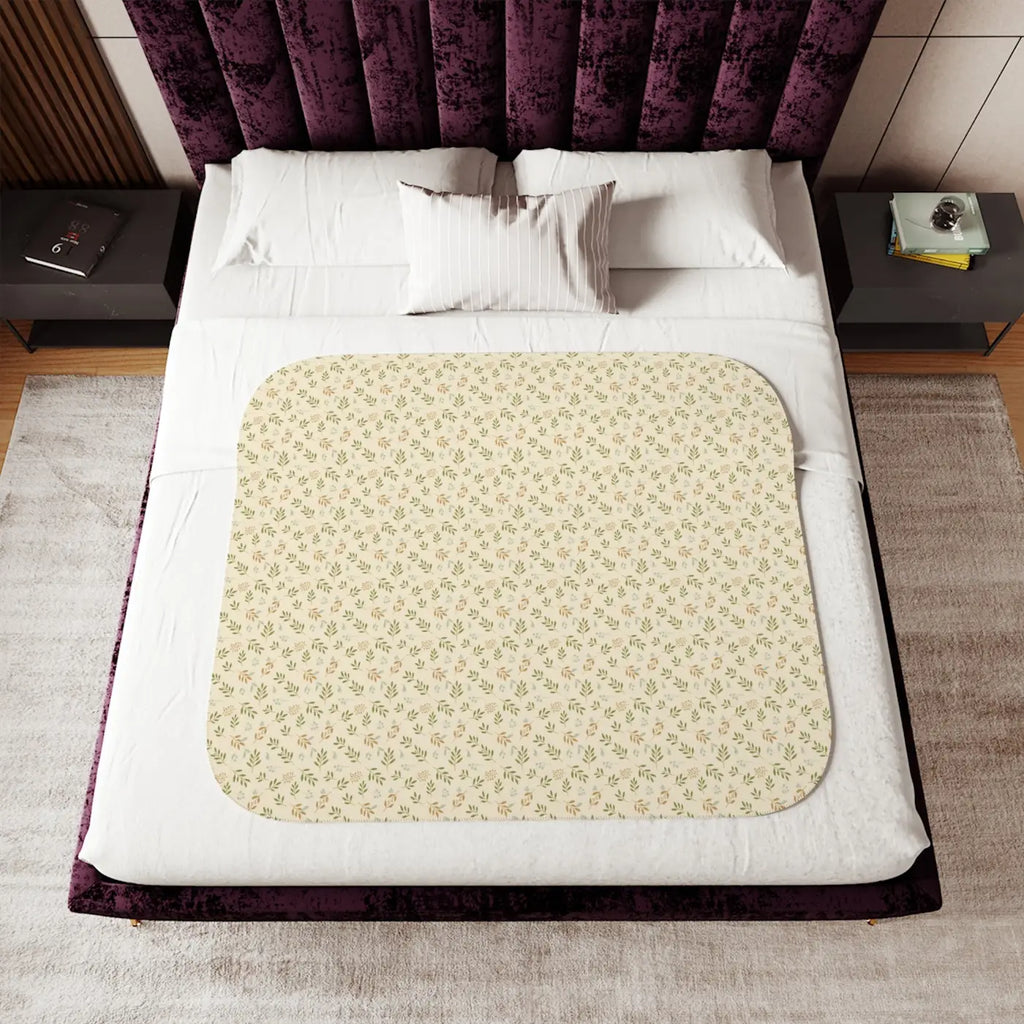 Sherpa Blanket - Two Tone Palm Leaves Print - DipaliZ