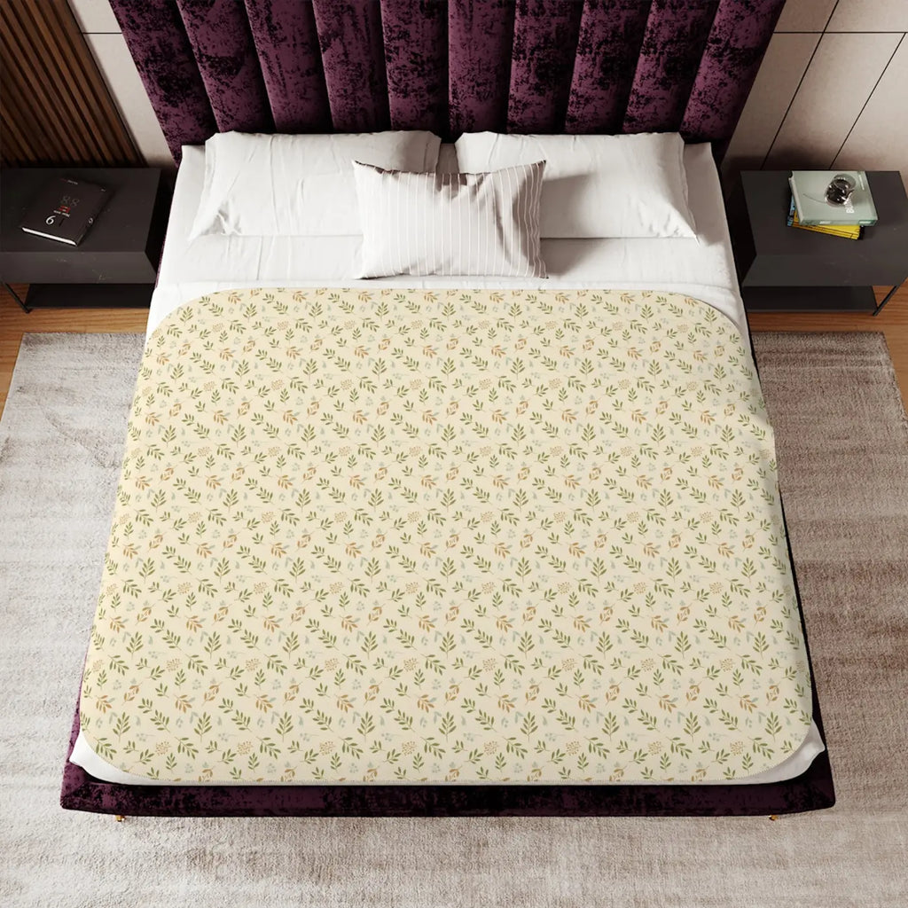 Sherpa Blanket - Two Tone Palm Leaves Print - DipaliZ